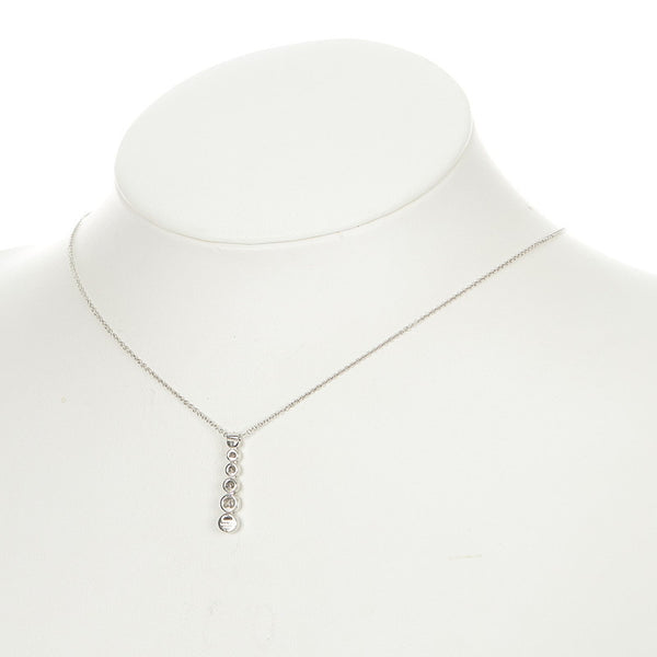 ティファニー シルバー Pt950 プラチナ 6P ダイヤ ジャズドロップ ネックレス レディース TIFFANY&Co. 【中古】