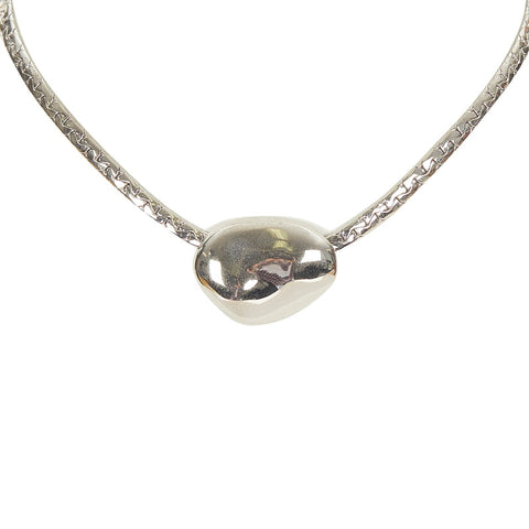 サンローラン シルバー メタル ネックレス レディース SAINT LAURENT 【中古】