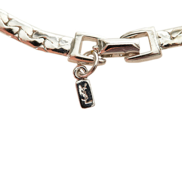 サンローラン シルバー メタル ネックレス レディース SAINT LAURENT 【中古】