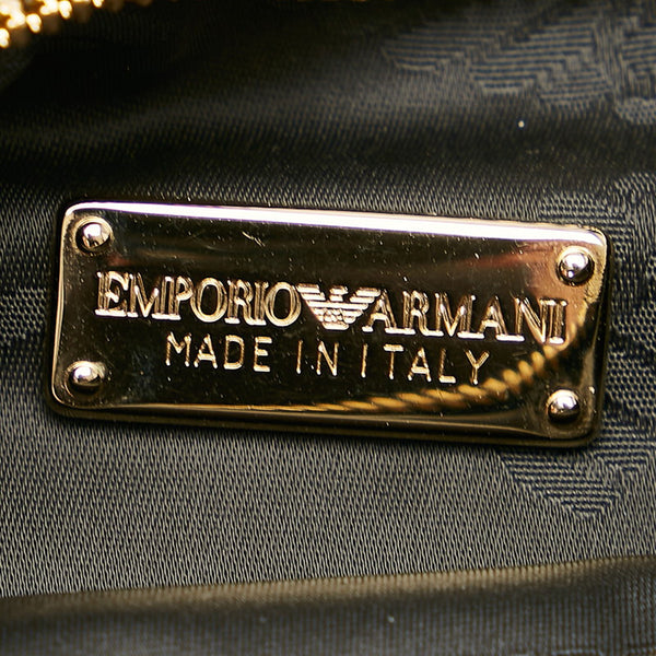 エンポリオ アルマーニ ハンドバッグ グレー ビニール レザー レディース Emporio Armani 【中古】