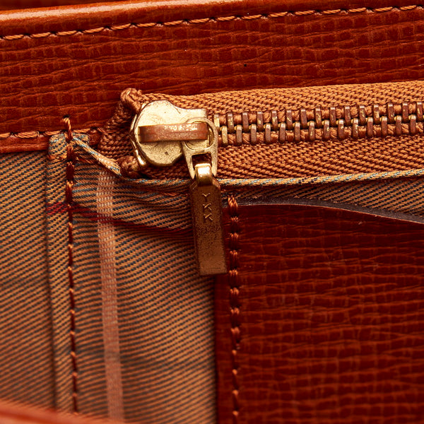 バーバリー ブラウン レザー ビジネスバッグ メンズ BURBERRY 【中古】