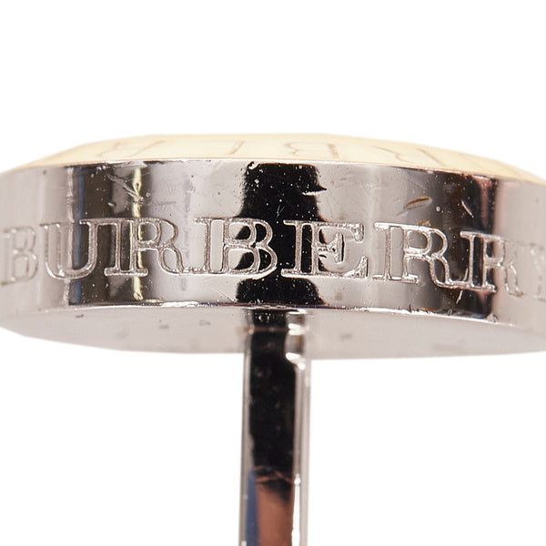 バーバリー ベージュ シルバー メタル カフス レディース BURBERRY 【中古】