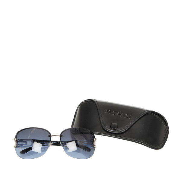 ブルガリ サングラス ブルー シルバー メタル レディース BVLGARI 【中古】