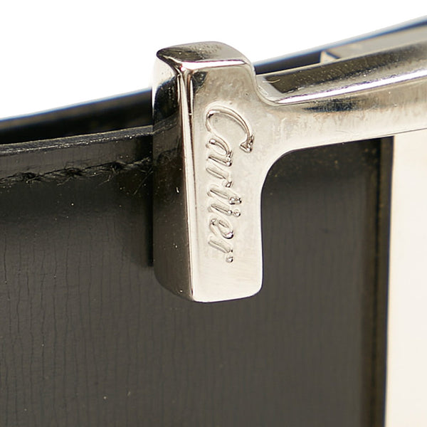 カルティエ ベルト ブラック レザー レディース CARTIER 【中古】