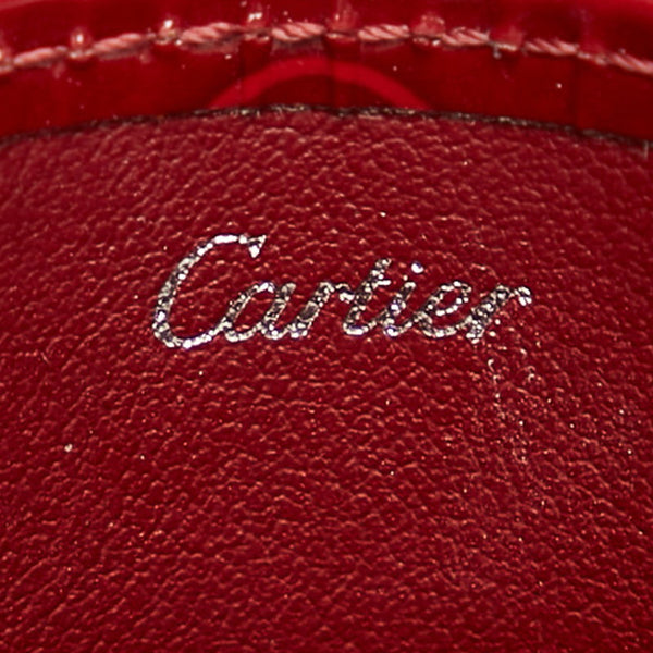 カルティエ ハッピーバースデー レッド エナメル カードケース レディース CARTIER 【中古】