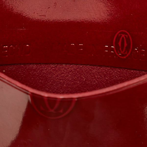 カルティエ ハッピーバースデー レッド エナメル カードケース レディース CARTIER 【中古】