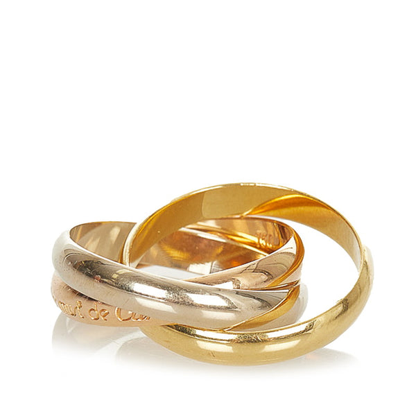 カルティエ K18PG ピンクゴールド K18YG イエローゴールド K18YG ホワイトゴールド トリニティリング リング 指輪 レディース CARTIER 15号 【中古】