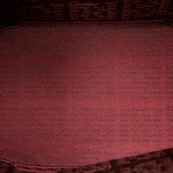 カルティエ マスト ボルドー レザー 斜め掛け ショルダーバッグ レディース CARTIER 【中古】