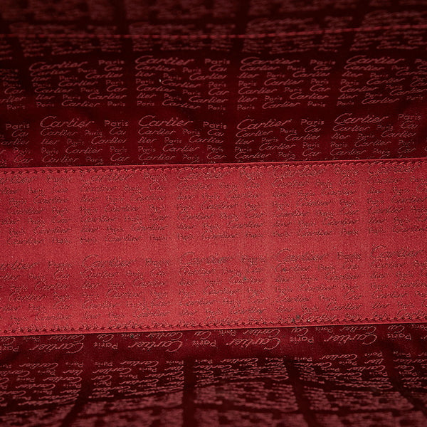 カルティエ マスト ドゥ カルティエ ボルドー カーフ ハンドバッグ ショルダーバッグ２WAY レディース CARTIER 【中古】