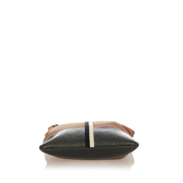 セリーヌ S-CE-1009 ブラウン グレー レザー ショルダーバッグ トートバッグ レディース CELINE 【中古】