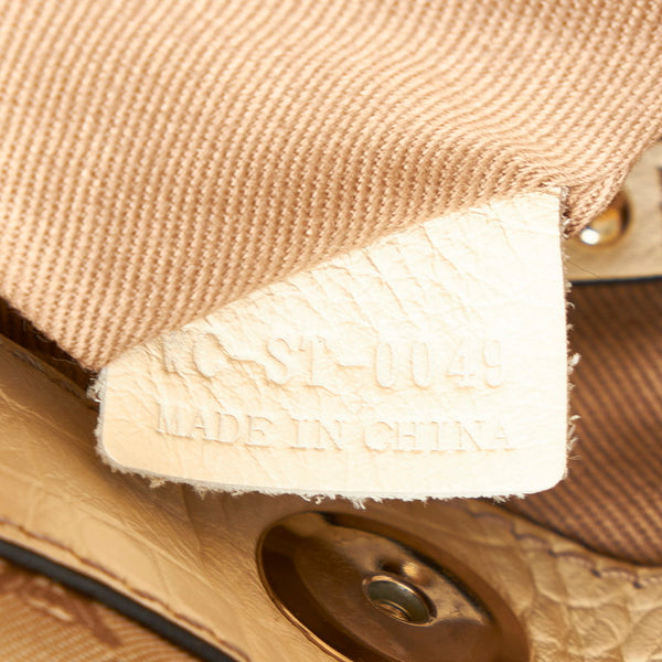 セリーヌ マカダム WC-ST-0049 ベージュ アイボリー キャンバス レザー ハンドバッグ ショルダーバッグ２WAY レディース CELINE 【中古】