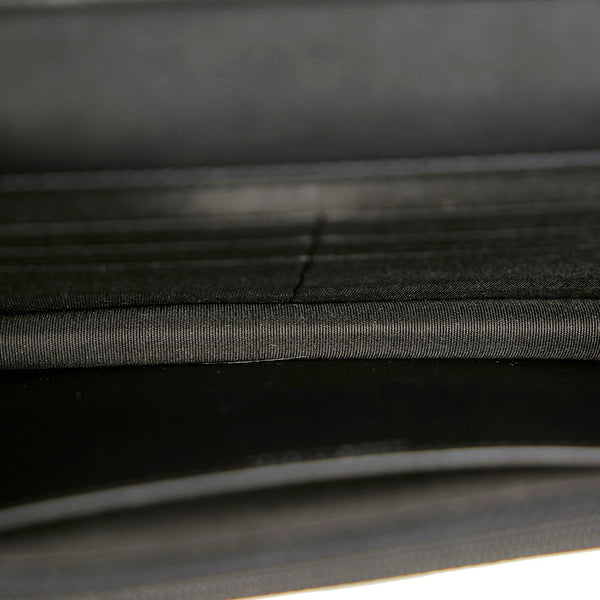 シャネル カメリア A82336 ブラック キャビアスキン ウォレットチェーン レディース CHANEL 【中古】