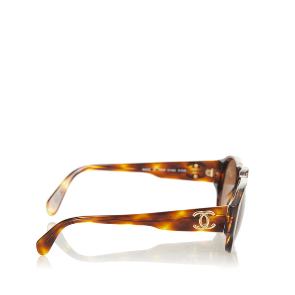 シャネル サングラス ブラウン ブラック プラスチック レディース CHANEL 【中古】