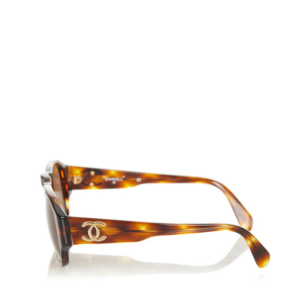 シャネル サングラス ブラウン ブラック プラスチック レディース CHANEL 【中古】