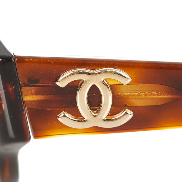 シャネル サングラス ブラウン ブラック プラスチック レディース CHANEL 【中古】