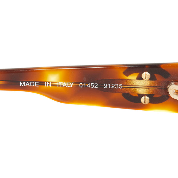 シャネル サングラス ブラウン ブラック プラスチック レディース CHANEL 【中古】