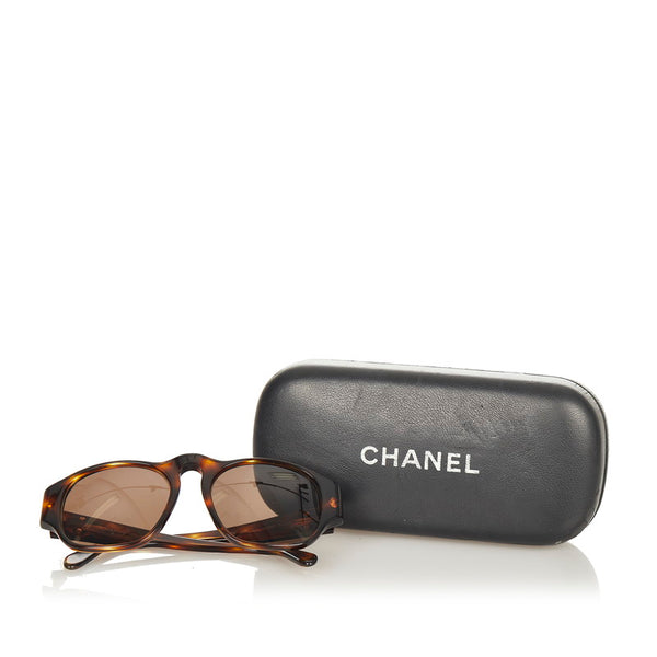 シャネル サングラス ブラウン ブラック プラスチック レディース CHANEL 【中古】