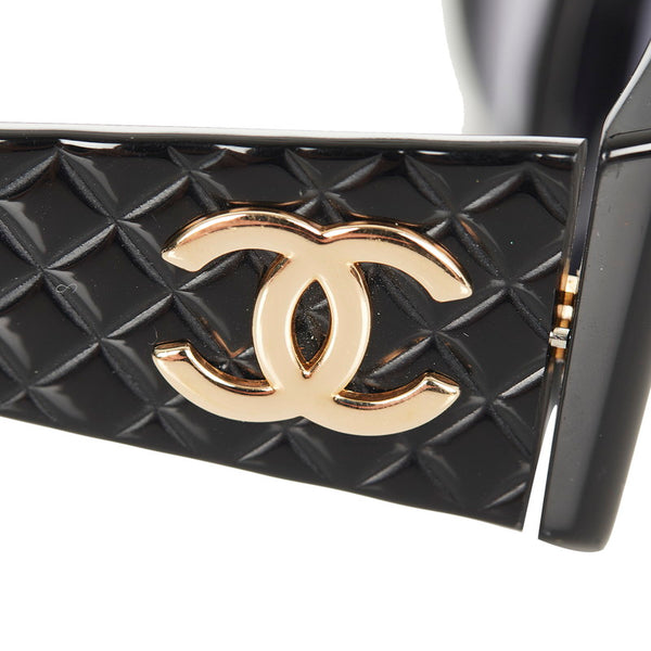 シャネル ココマーク マトラッセ 01450 94305 ブラック プラスチック サングラス レディース CHANEL 【中古】