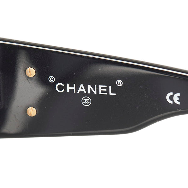 シャネル ココマーク マトラッセ 01450 94305 ブラック プラスチック サングラス レディース CHANEL 【中古】