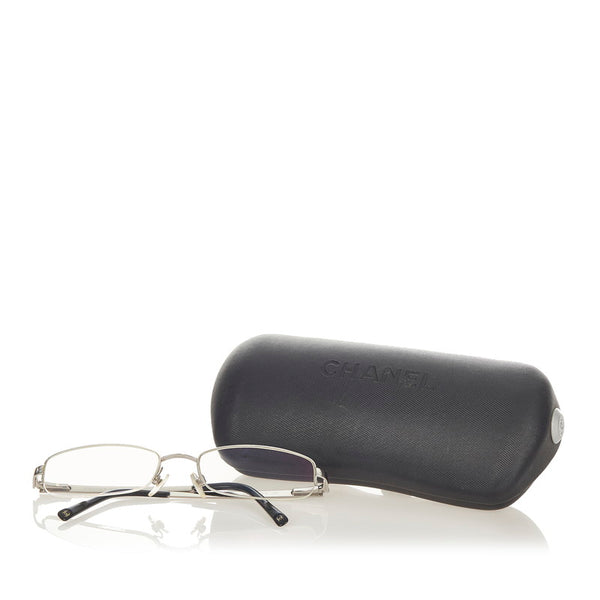 シャネル シルバー レッド ブラック メタル プラスチック メガネ レディース CHANEL 【中古】