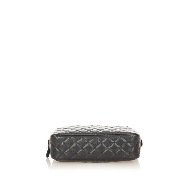 シャネル マトラッセ ブラック キャビアスキン ショルダーバッグ レディース CHANEL 【中古】