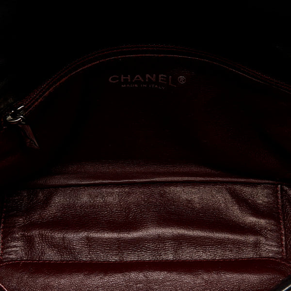 シャネル ココマーク チェーン ショルダーバッグ ブラック ラムスキン メタル レディース CHANEL 【中古】