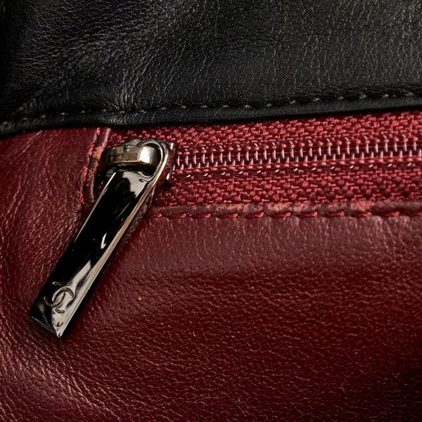 シャネル ココマーク チェーン ショルダーバッグ ブラック ラムスキン メタル レディース CHANEL 【中古】