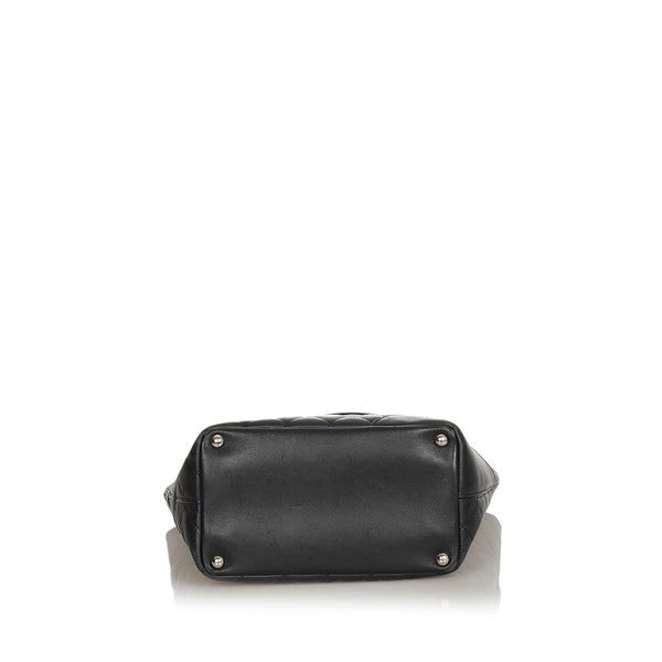 シャネル カンボンライン ブラック カーフ トートバッグ レディース CHANEL 【中古】