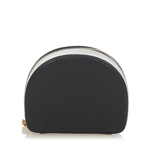 クロエ ドリュー ハート ダイヤ ブラック レザー ポーチ レディース Chloe 【中古】