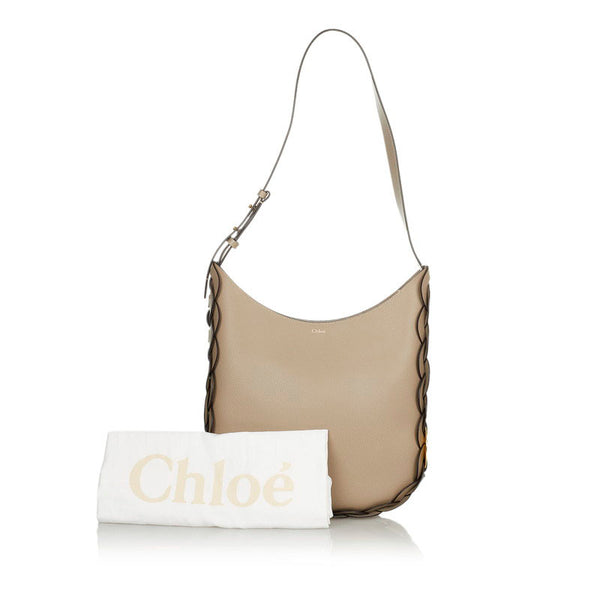 クロエ 03203765-9 ベージュ レザー 肩掛け ショルダーバッグ レディース Chloe 【中古】
