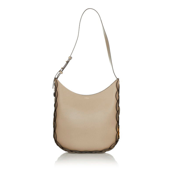 クロエ 03203765-9 ベージュ レザー 肩掛け ショルダーバッグ レディース Chloe 【中古】