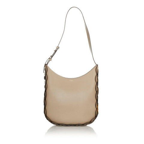 クロエ 03203765-9 ベージュ レザー 肩掛け ショルダーバッグ レディース Chloe 【中古】