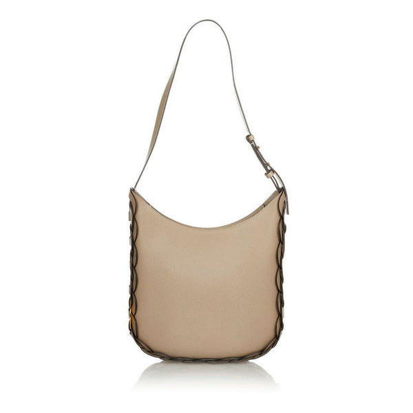 クロエ 03203765-9 ベージュ レザー 肩掛け ショルダーバッグ レディース Chloe 【中古】