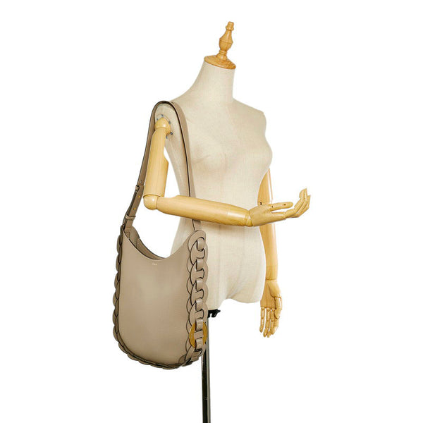 クロエ 03203765-9 ベージュ レザー 肩掛け ショルダーバッグ レディース Chloe 【中古】