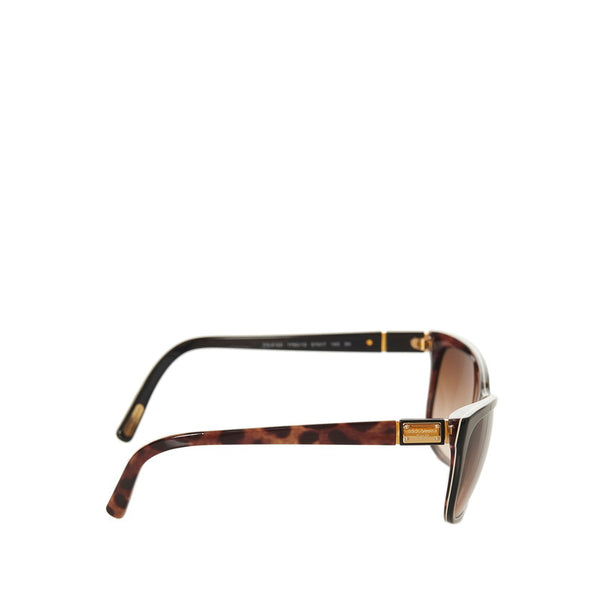 ドルチェアンドガッバーナ サングラス DG4123 ブラック ブラウン プラスチック レディース DOLCE&GABBANA 【中古】