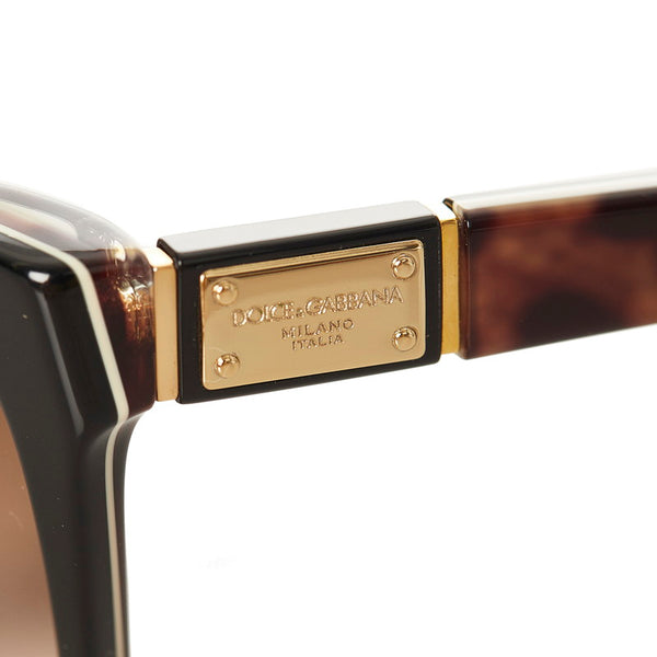 ドルチェアンドガッバーナ サングラス DG4123 ブラック ブラウン プラスチック レディース DOLCE&GABBANA 【中古】