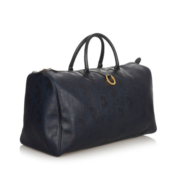 クリスチャンディオール トロッター ネイビー PVC レザー ボストンバッグ レディース Christian Dior 【中古】