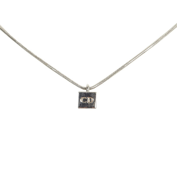 クリスチャンディオール シルバー メタル ネックレス レディース Christian Dior 【中古】