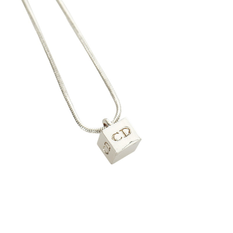 クリスチャンディオール シルバー メタル ネックレス レディース Christian Dior 【中古】