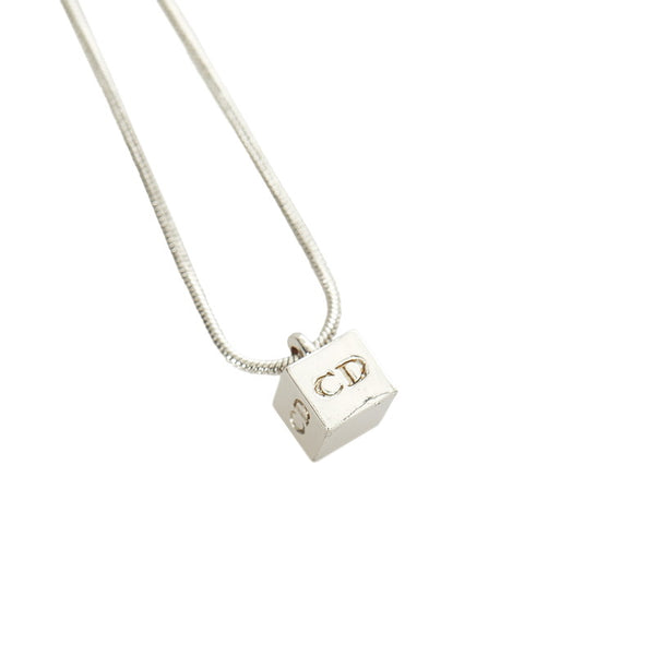クリスチャンディオール シルバー メタル ネックレス レディース Christian Dior 【中古】