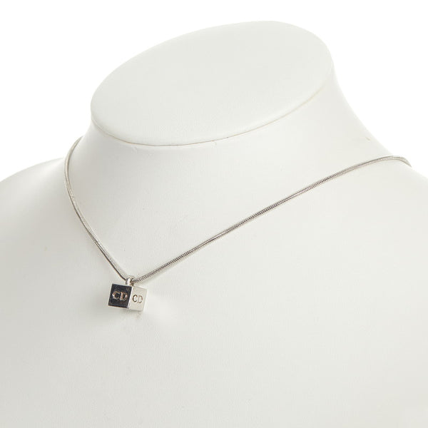 クリスチャンディオール シルバー メタル ネックレス レディース Christian Dior 【中古】