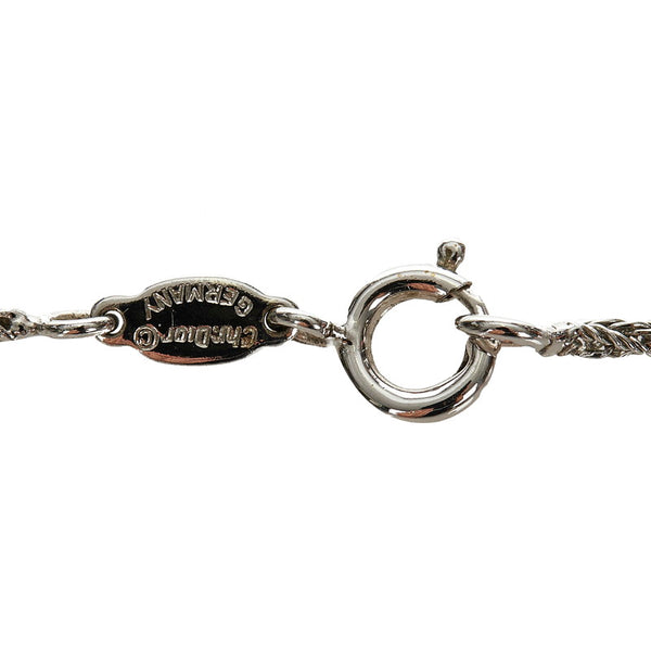 ディオール シルバー メタル フェイクパール ネックレス レディース Dior 【中古】