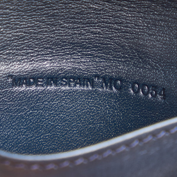 クリスチャンディオール トロッター ネイビー グレー キャンバス レザー キーケース レディース Christian Dior 【中古】