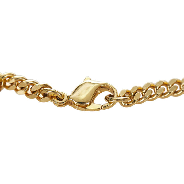 クリスチャンディオール ゴールド メッキ キュービック・ジルコニア リボンモチーフ・ ロゴモチーフ ネックレス２点 ブレス1点セット ネックレス レディース Christian Dior 【中古】