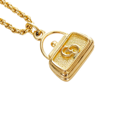 クリスチャンディオール ゴールド メッキ バッグモチーフ ネックレス レディース Christian Dior 【中古】