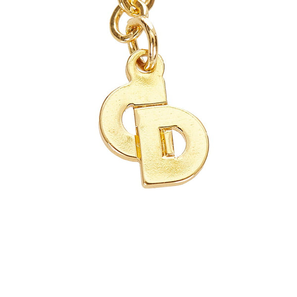 クリスチャンディオール ゴールド メッキ ラインストーン ネックレス レディース Christian Dior 【中古】