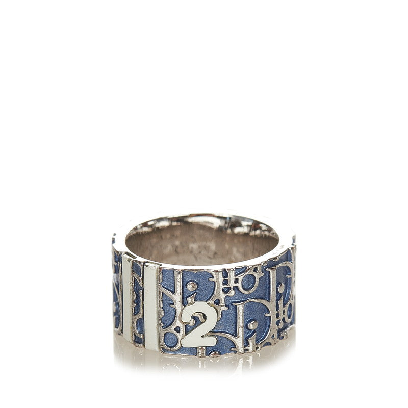 クリスチャンディオール シルバー ブルー メタル トロッター No.2 リング 指輪 レディース Christian Dior 11.5号 【中古】