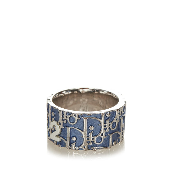 クリスチャンディオール シルバー ブルー メタル トロッター No.2 リング 指輪 レディース Christian Dior 11.5号 【中古】