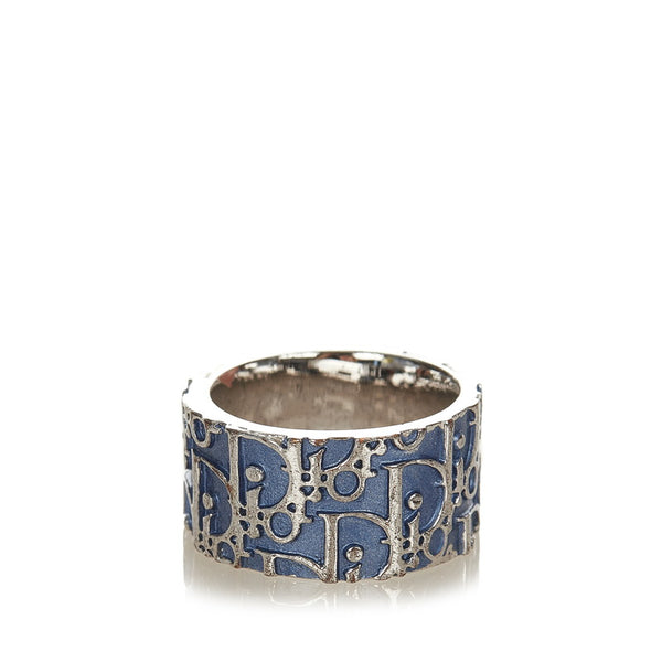 クリスチャンディオール シルバー ブルー メタル トロッター No.2 リング 指輪 レディース Christian Dior 11.5号 【中古】