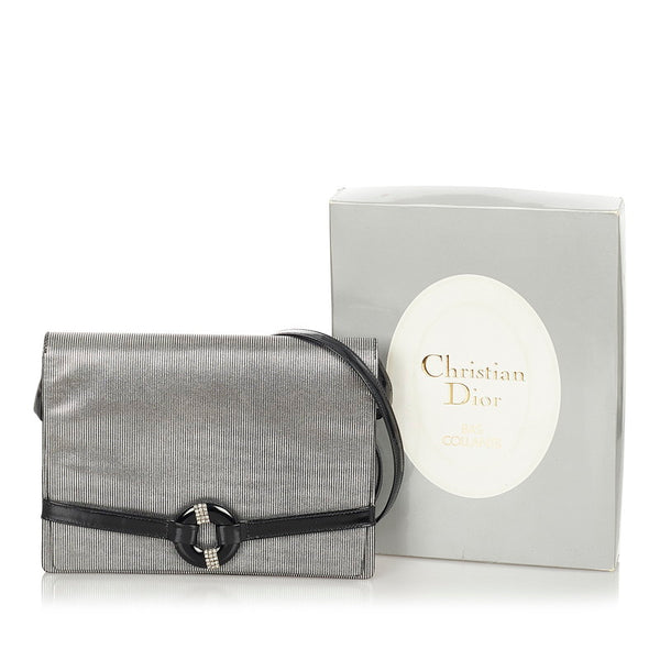 クリスチャンディオール シルバー ナイロン ショルダーバッグ レディース Christian Dior 【中古】